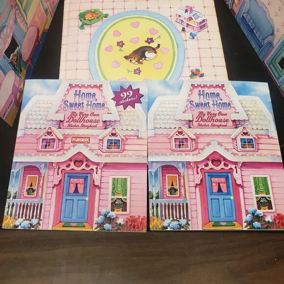 RARE Playskool My Very Own Dollhouse Book & 2 Sticker Books Japan 1995 1st Ed - Picture 8 of 12